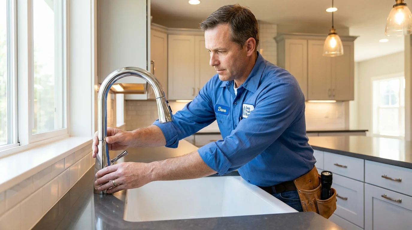 Kitchen faucet installation by Johns Plumbing LLC in Inola